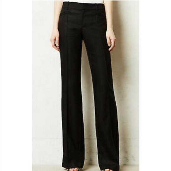 Elevenses Black Linen Blend Wide Leg Brighton Pant